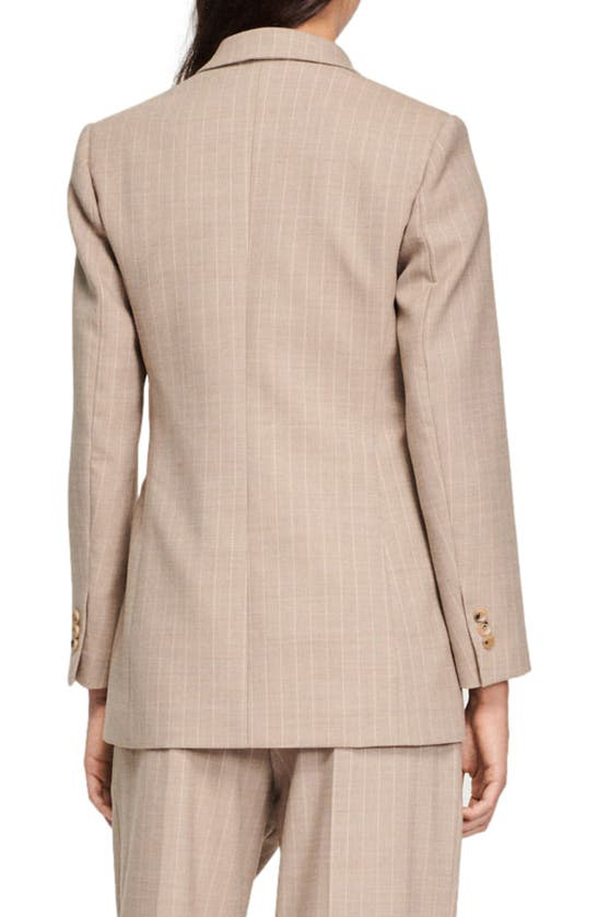 SANDRO pinstripe double-breasted blazer - Grey