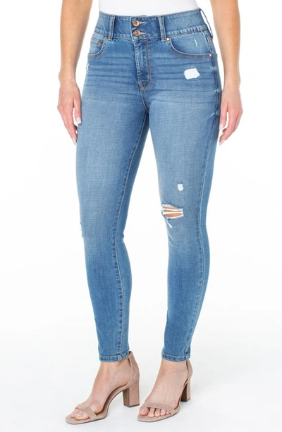 Shop Rachel Roy High Rise Distressed Comfort Waist Jeans In Roadie
