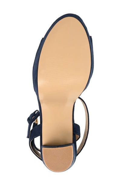 Shop Journee Collection Nairri Platform Sandal In Blue