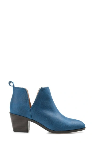 Journee Collection Womens Lola Pull On Stacked Heel Booties In Blue