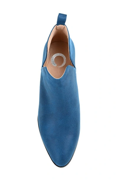 Journee Collection Womens Lola Pull On Stacked Heel Booties In Blue