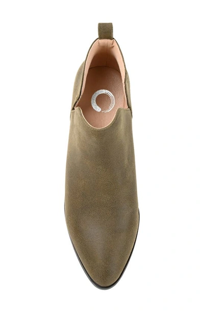 Journee Collection Womens Lola Pull On Stacked Heel Booties In Green