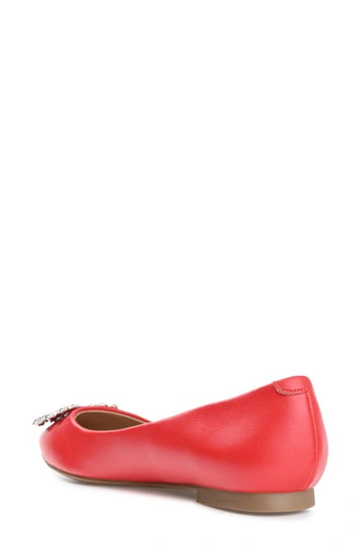 Shop Journee Collection Journee Renzo Embellished Flat In Red