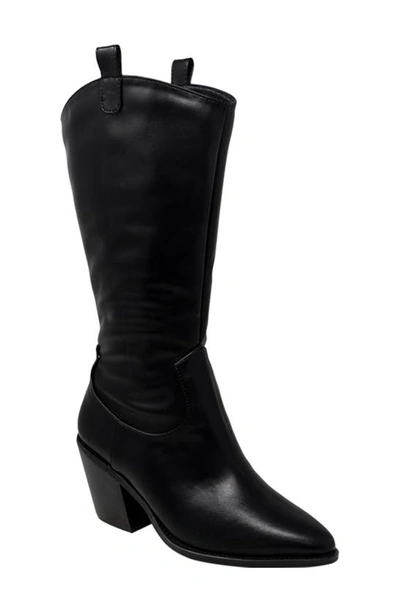 Western Boot In Black Pu