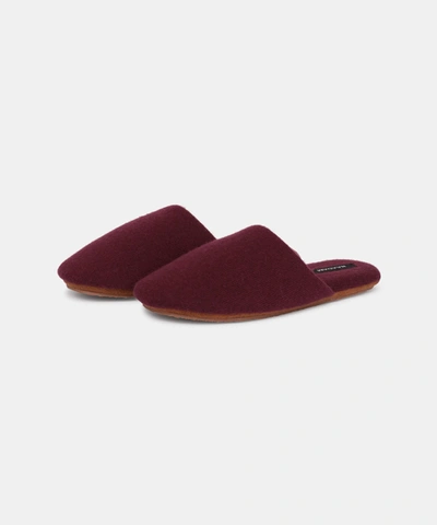 Shop Naadam Essential Merino Cashmere Slippers In Merlot