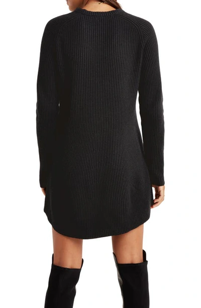 Shop Splendid X Cella Jane Geneva Long Sleeve Sweater Dress In Black