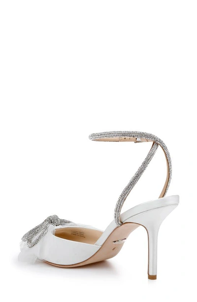 Shop Badgley Mischka Collection Sacred Bow Pump In Soft White