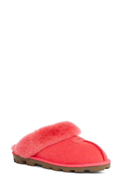 Shop Ugg Coquette Shearling Lined Slipper In Nantucket Coral