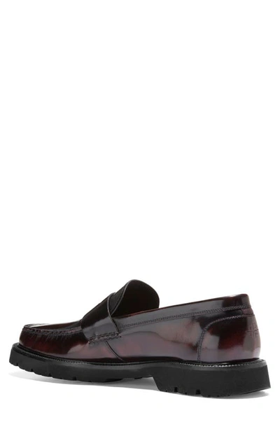 Shop Cole Haan American Classics Penny Loafer In Deep Burgundy/ Black