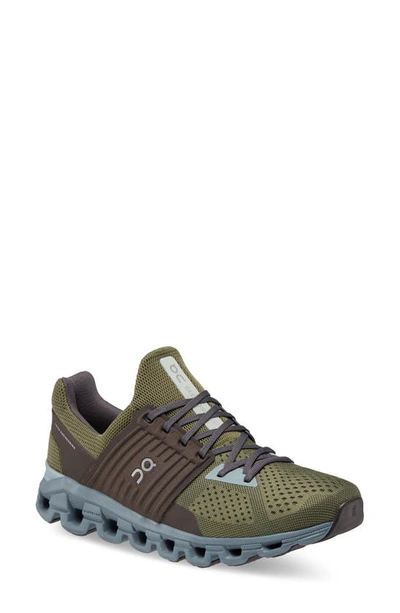 Shop On Cloudswift Running Shoe In Olive/ Thorn