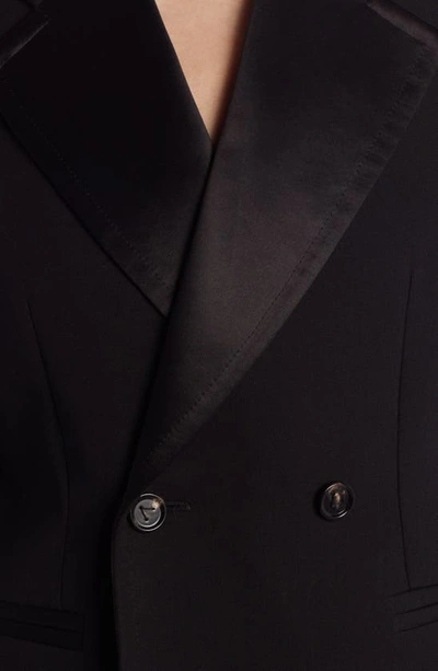 Shop Bottega Veneta Compact Wool Tuxedo Blazer In Black