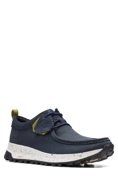 Shop Clarks Atl Trek Wally Waterproof Chukka Sneaker In Navy Nubuck