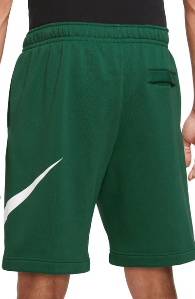 Shop Nike Sportswear Club Shorts In Gorge Green/ White