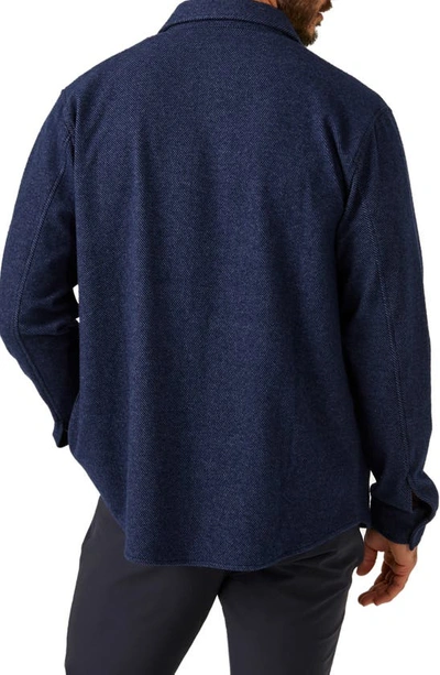 7 Diamonds Generations Stretch Twill Button-up Shirt In Indigo