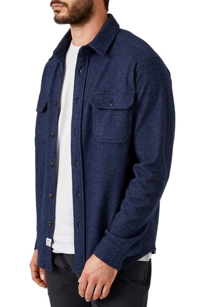 7 Diamonds Generations Stretch Twill Button-up Shirt In Indigo