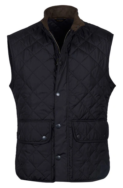 Shop Barbour Lowerdale Slim Fit Quilted Vest In Black