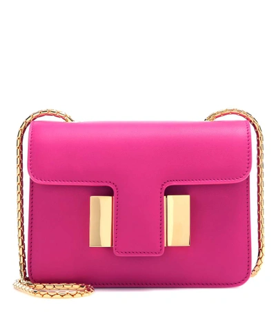 Tom Ford Sienna Small Leather Shoulder Bag In Pink