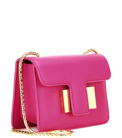 Shop Tom Ford Sienna Small Leather Shoulder Bag In Pink