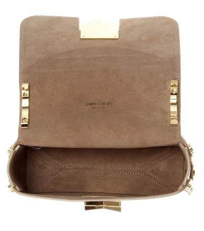 Shop Jimmy Choo Lockett Petite Metallic Leather Shoulder Bag