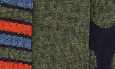 Lorenzo Uomo Fairisle Big Dot Patterned Crew Socks In Navy