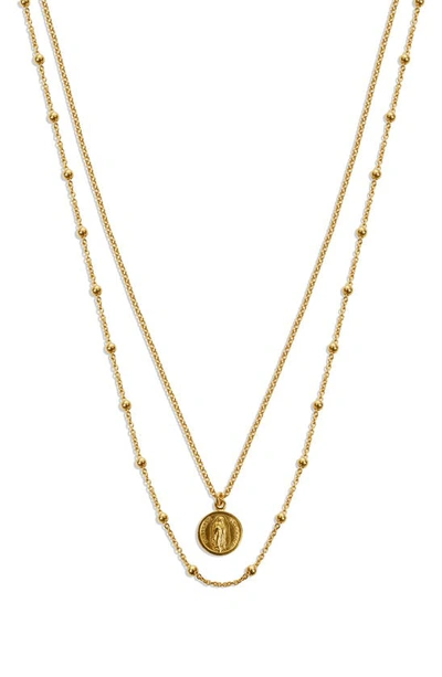 Shop Argento Vivo Guadalupe Multistrand Necklace In Gold