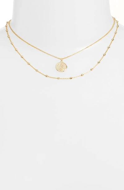 Shop Argento Vivo Guadalupe Multistrand Necklace In Gold