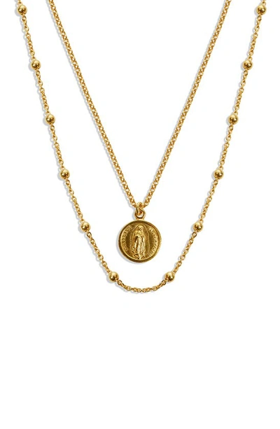 Shop Argento Vivo Guadalupe Multistrand Necklace In Gold