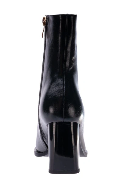 Lady Couture Tempo Tipped Block Heel Bootie In Black