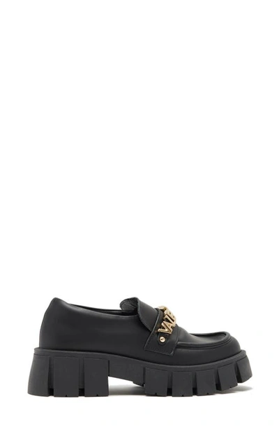 Shop Valentino By Mario Valentino Elettra Platform Lug Sole Loafer In Black