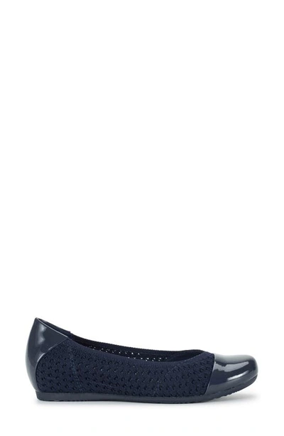 Shop Baretraps Mia Cap Toe Flat In Navy