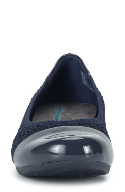 Shop Baretraps Mia Cap Toe Flat In Navy