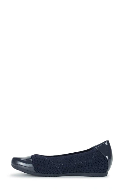 Shop Baretraps Mia Cap Toe Flat In Navy