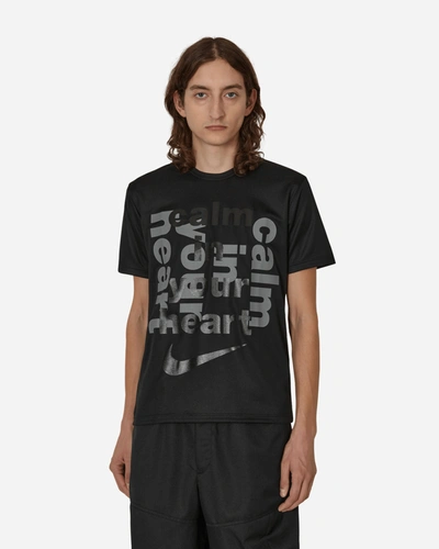 Shop Comme Des Garcons Black Nike Calm In Your Heart T-shirt In Black