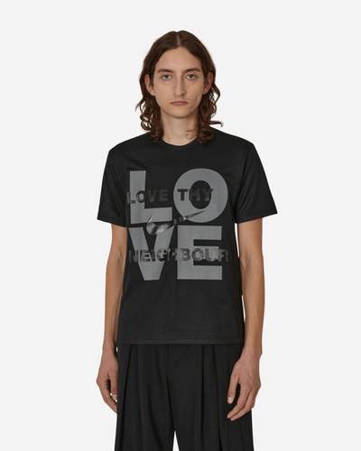 Shop Comme Des Garcons Black Nike Love Thy Neighbour T-shirt In Black