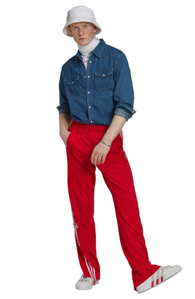 Shop Adidas Originals Adicolor Adibreak Recycled Polyester Track Pants In Vivid Red