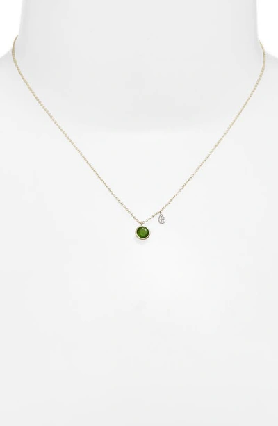 Shop Meira T Green Chrome & Diamond Charm Necklace