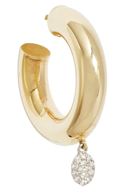 Shop Meira T Diamond Disc Hoop Drop Earrings In Yellow