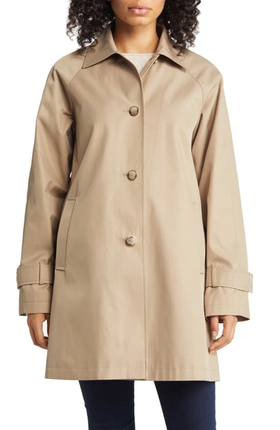 Shop Via Spiga Water Repellent Cotton Blend Trench Coat In Sand