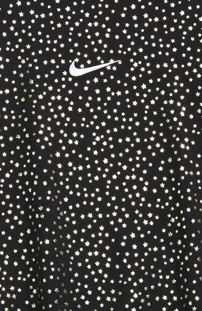 Shop Nike Kids' Foil Star Print Cotton T-shirt In Black