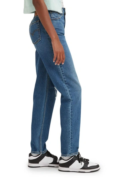 Shop Levi's '80s Ripped High Waist Mom Jeans In Z2028 Medium Indigo