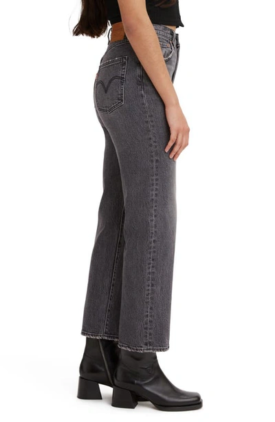 Shop Levi's Ribcage Straight Ankle Jeans In Z1599 Black Worn In