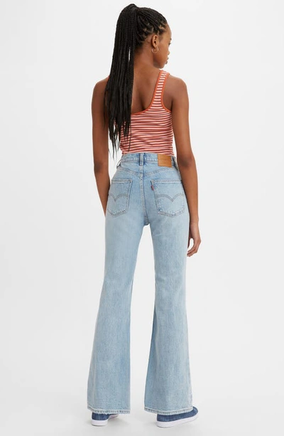 Shop Levi's Ripped High Waist Flare Jeans In Z2047 Light Indigo