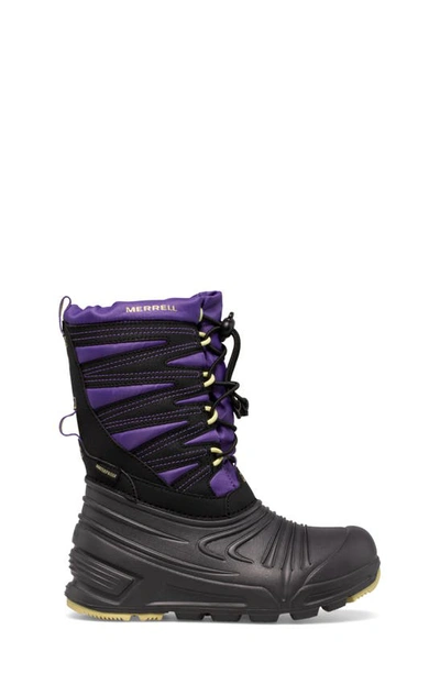 Shop Merrell Snow Quest Lite 3.0 Waterproof Boot In Purple/ Citron