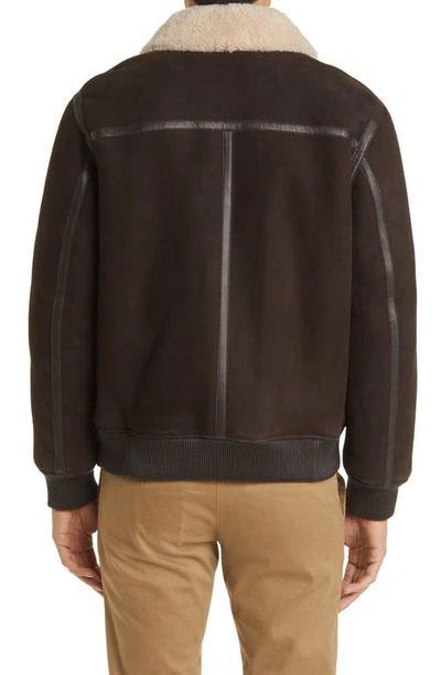 Shop Theory Faux Shearling Lined Bomber Jacket In Mink/ Moon - 0xe