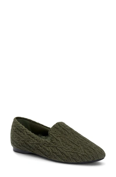 Shop Birdies Starling Flat In Forest Cable Knit