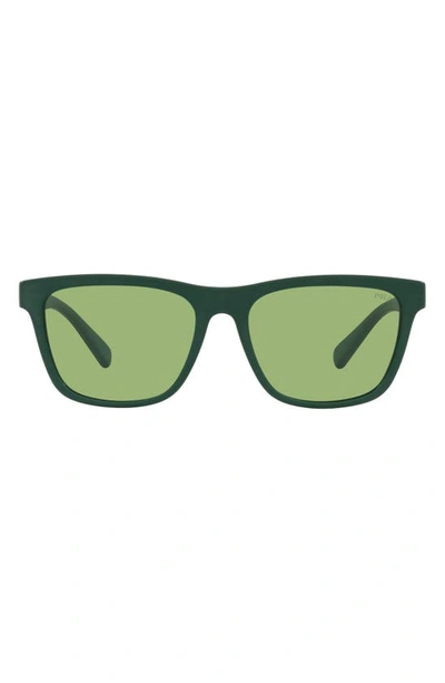 Shop Polo Ralph Lauren 56mm Pillow Sunglasses In Dark Green