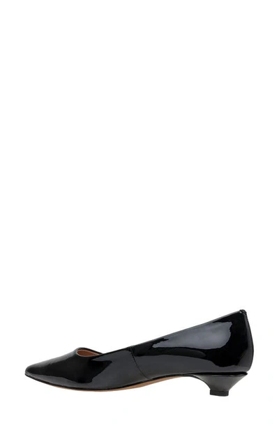 Shop Linea Paolo Banks Patent Kitten Heel Pointed Toe Pump In Black
