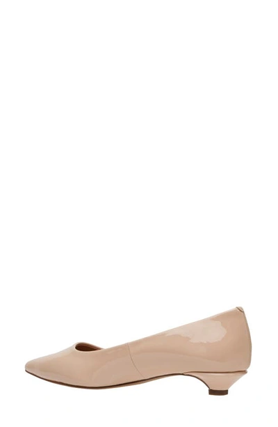 Shop Linea Paolo Banks Patent Kitten Heel Pointed Toe Pump In Blush