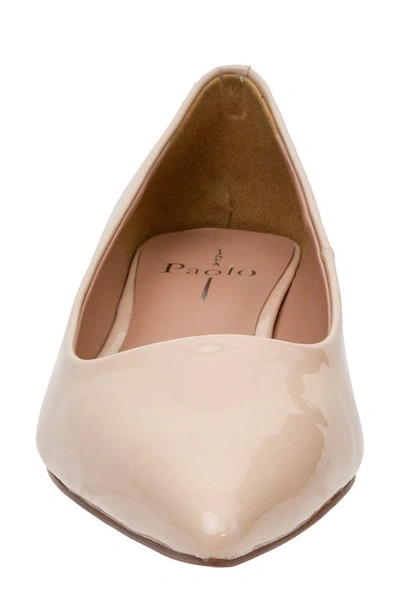 Shop Linea Paolo Banks Patent Kitten Heel Pointed Toe Pump In Blush
