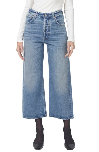 Shop Citizens Of Humanity Gaucho High Waist Crop Wide Leg Organic Cotton Jeans In Sodapop Md Ind